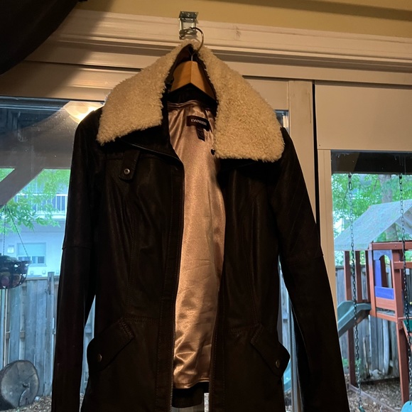 Danier brown leather jacket - Picture 2 of 5